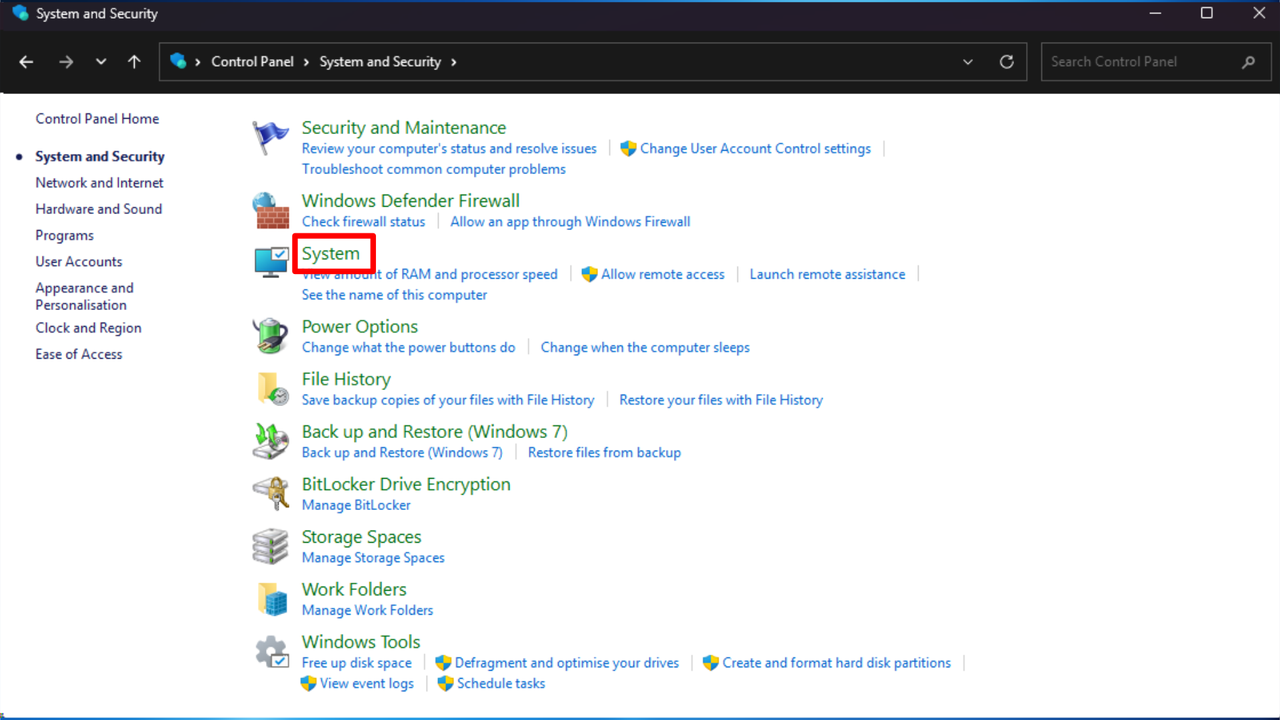 Windows 11 settings