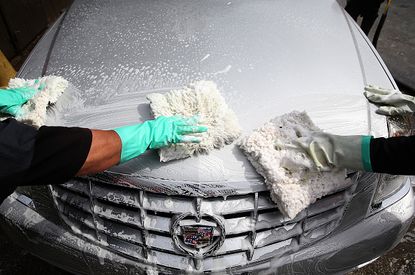 A car being washed