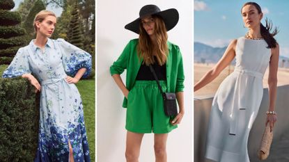 Three models wearing Phase Eight sale outfits
