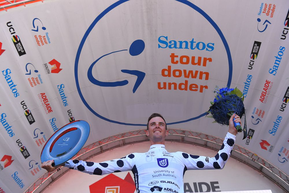 Jason Lea in the final KOM jersey of the 2019 Tour Down Under