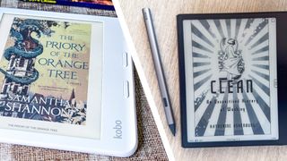 Kobo ereader (left) and Boox e-ink tablet (right)