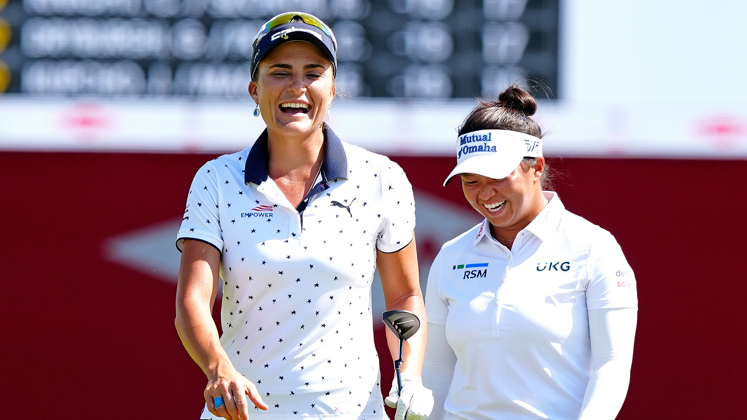 Lexi Thompson and Megan Khang