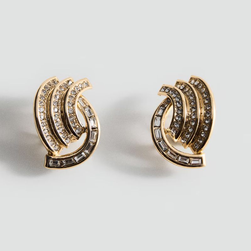 Mango , Combined Crystal Earrings
