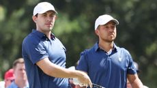 Patrick Cantlay and Xander Schauffele during the 2022 Presidents Cup