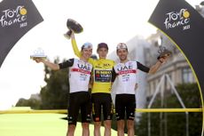 The 2023 podium at the Tour de France