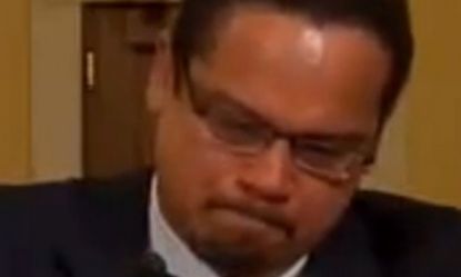 Rep. Keith Ellison (D-Minn.) gives a tearful testimony about a 23-year-old 9-11 first responder, who was Muslim American, who gave his life to the U.S.
