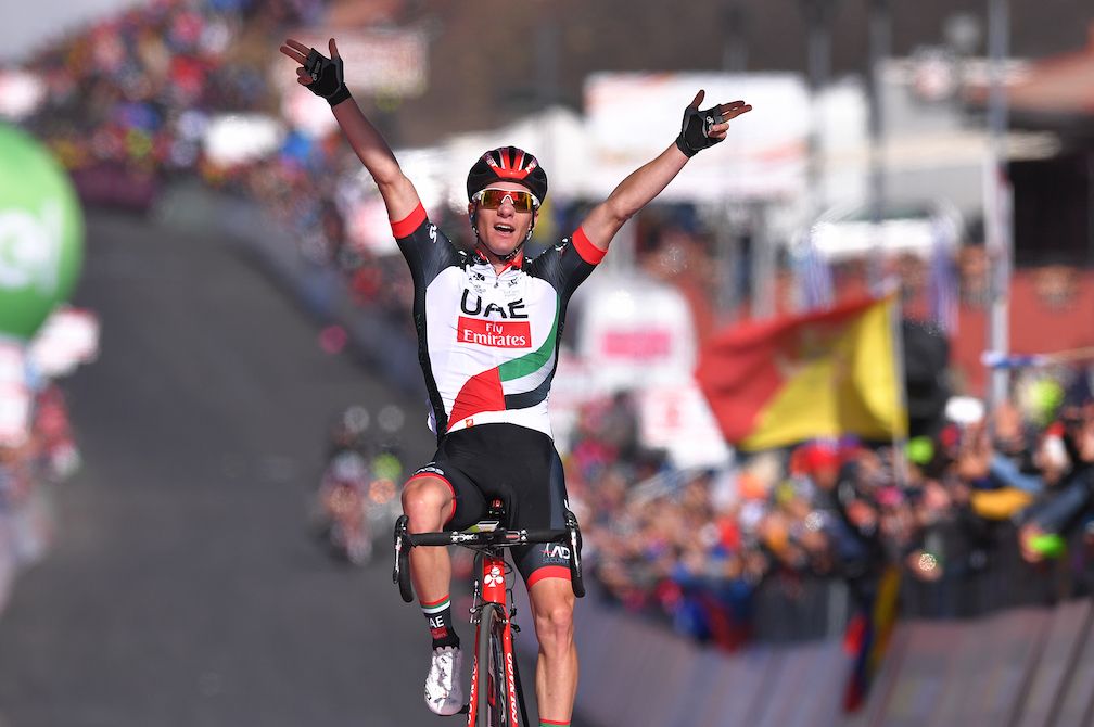 Jan Polanc wins stage 4 of the Giro d'Italia.