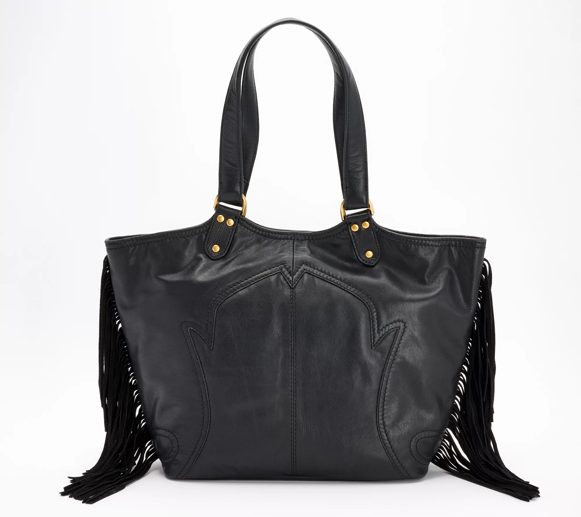 Vince Camuto, Vince Camuto Sandi Genuine Leather Tote With Fringe