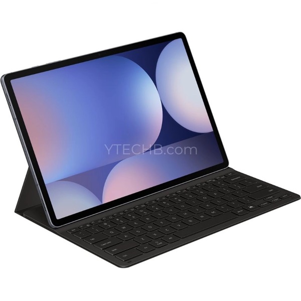 Side view of the Galaxy Tab S10 keyboard accessory in black.