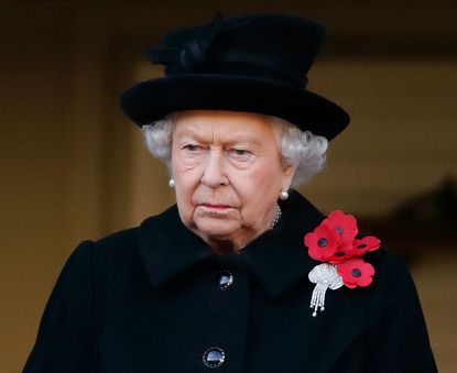 The Queen at a Remembrance Day service