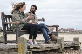 Back To Life: Miri (Daisy Haggard) and Billy (Adeel Akhtar) enjoy sandwiches together while sitting on a bench on the seafront