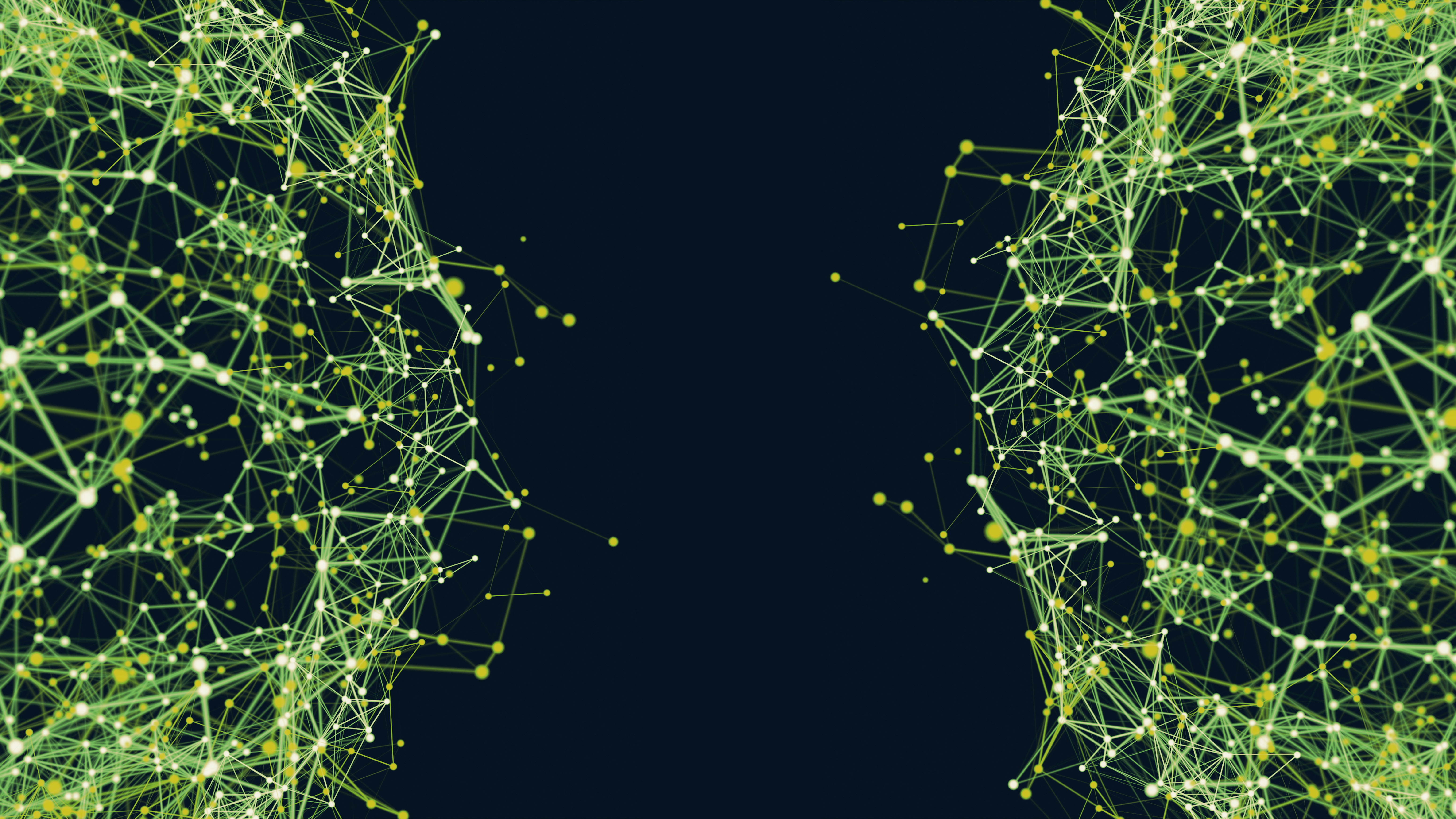 Connected lines and dots network, illustration.