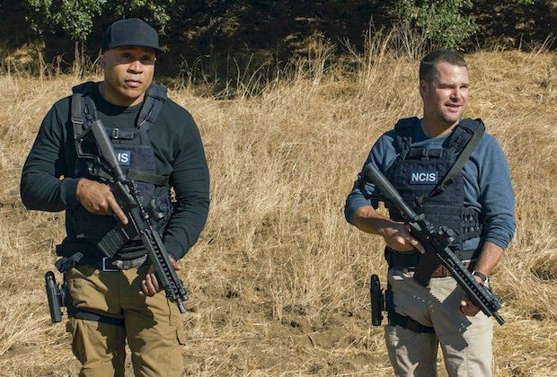 &quot;The Bear&quot; - Pictured: LL COOL J (Special Agent Sam Hanna) and Chris O&#039;Donnell (Special Agent G. Callen). When a Russian bomber goes missing while flying over U.S. soil, Callen and Sam must track it d