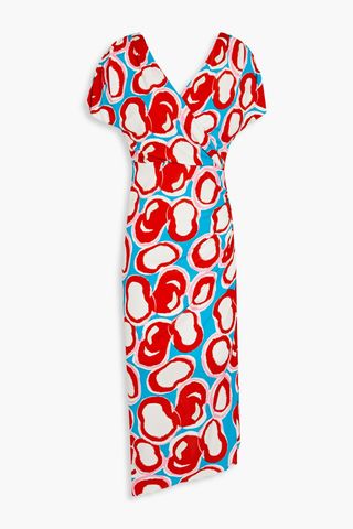 Havana Wrap-Effect Printed Jersey Dress