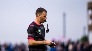 FOX Sports rules analyst Mark Clattenburg, pictured refereeing at the 2018 CONIFA World Football Cup in June 2018
