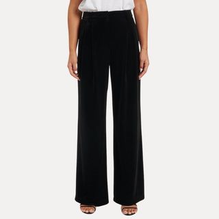 Black Velvet Tailored Trousers