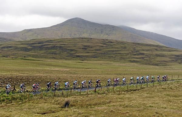 Riders on the Gowlaun climb during the third stage of the 2012 An Post R&aacute;s.