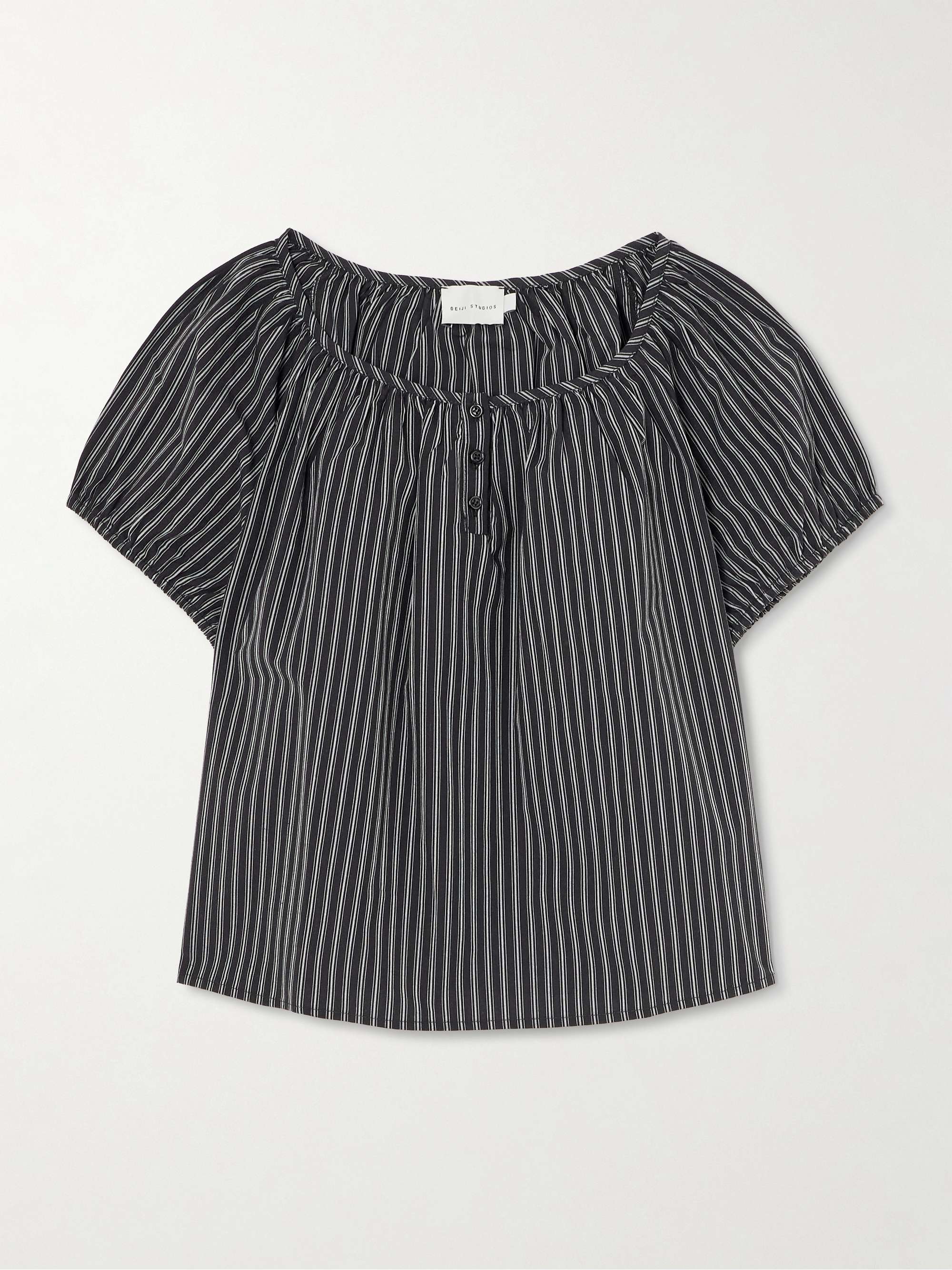 Striped Organic Cotton-Poplin Top