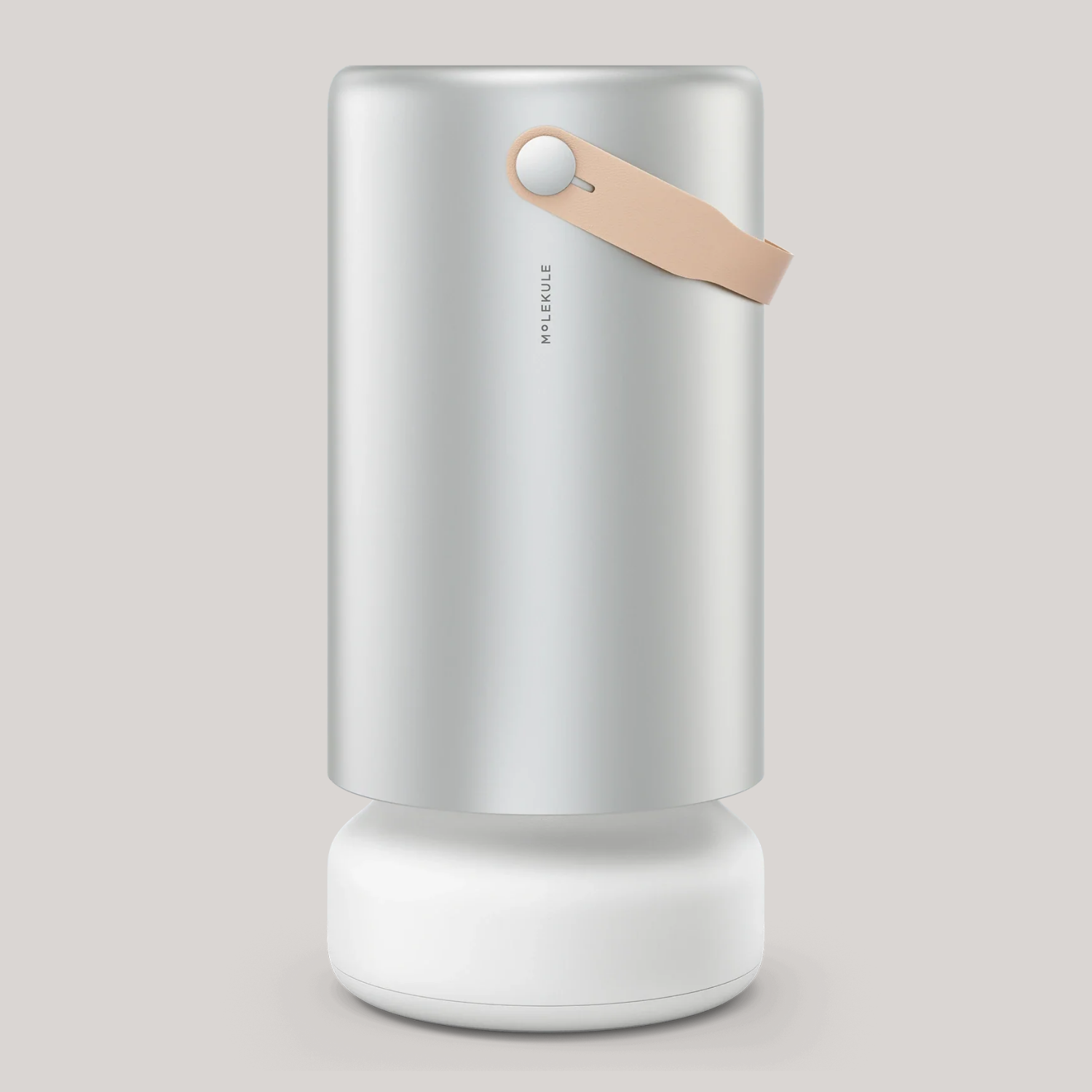 A silver air purifier