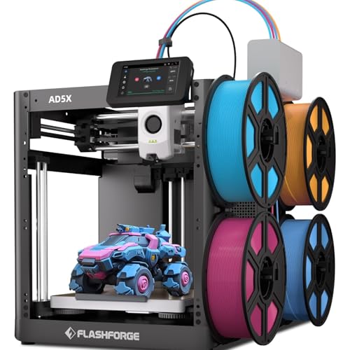 Flashforge Adventurer 5x 3d Printer With Multi-Color Printing,customize With Ifs,ad5x Multi-Material/full-Auto Leveling 3d Printer,max Speed: 600mm/s,auto 4kg Filament Refill,compact Integrated Design
