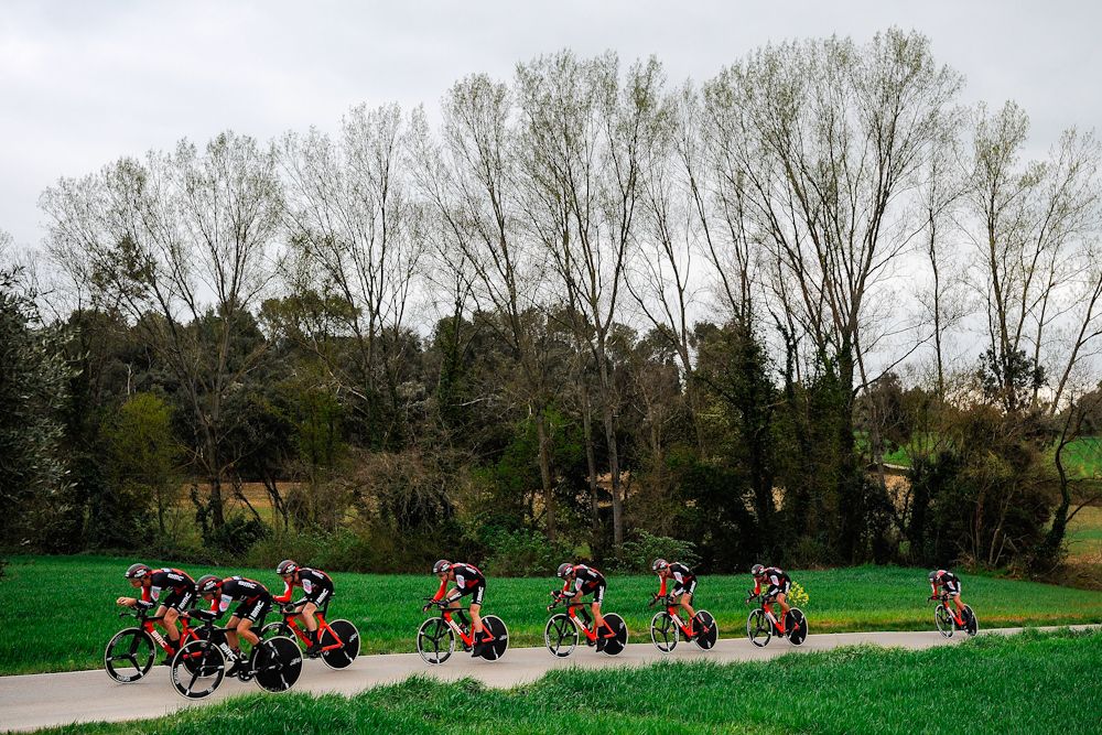 BMC en route to second during stage 2 at Volta a Catalunya