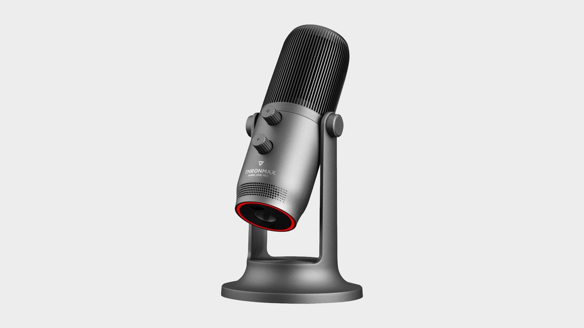 Image of the Thronmax MDril One Pro on a grey background.