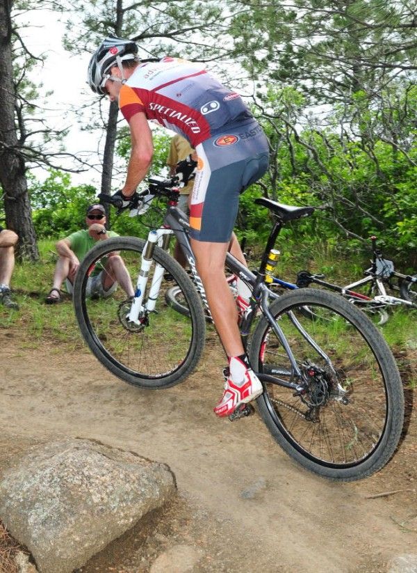 TJ Woodruff on a climb.