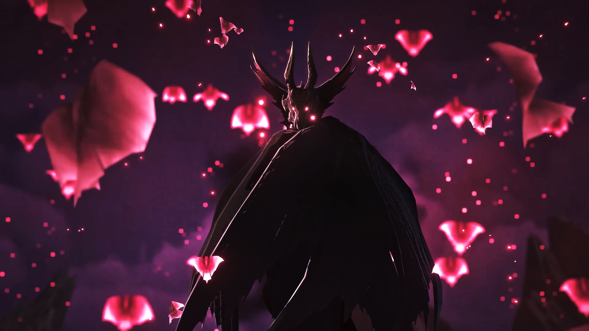 Edited screenshot of Malzeno in Monster Hunter Stories 3: Twisted Reflection