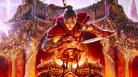 An illustration of a Diablo 4 rogue reaching out to an ancient device with a dagger behind her back.