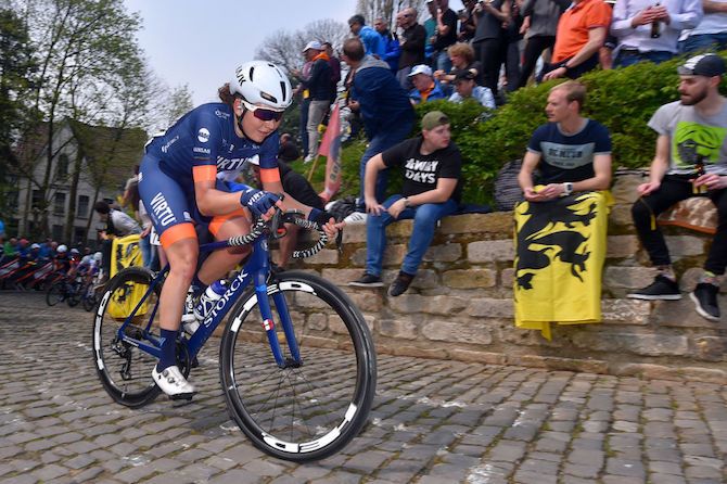 Team Virtu&#039;s Christina Siggaard at the 2019 Tour of Flanders