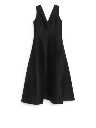 Sculptural Lyocell-Blend Dress - Black - Arket Gb