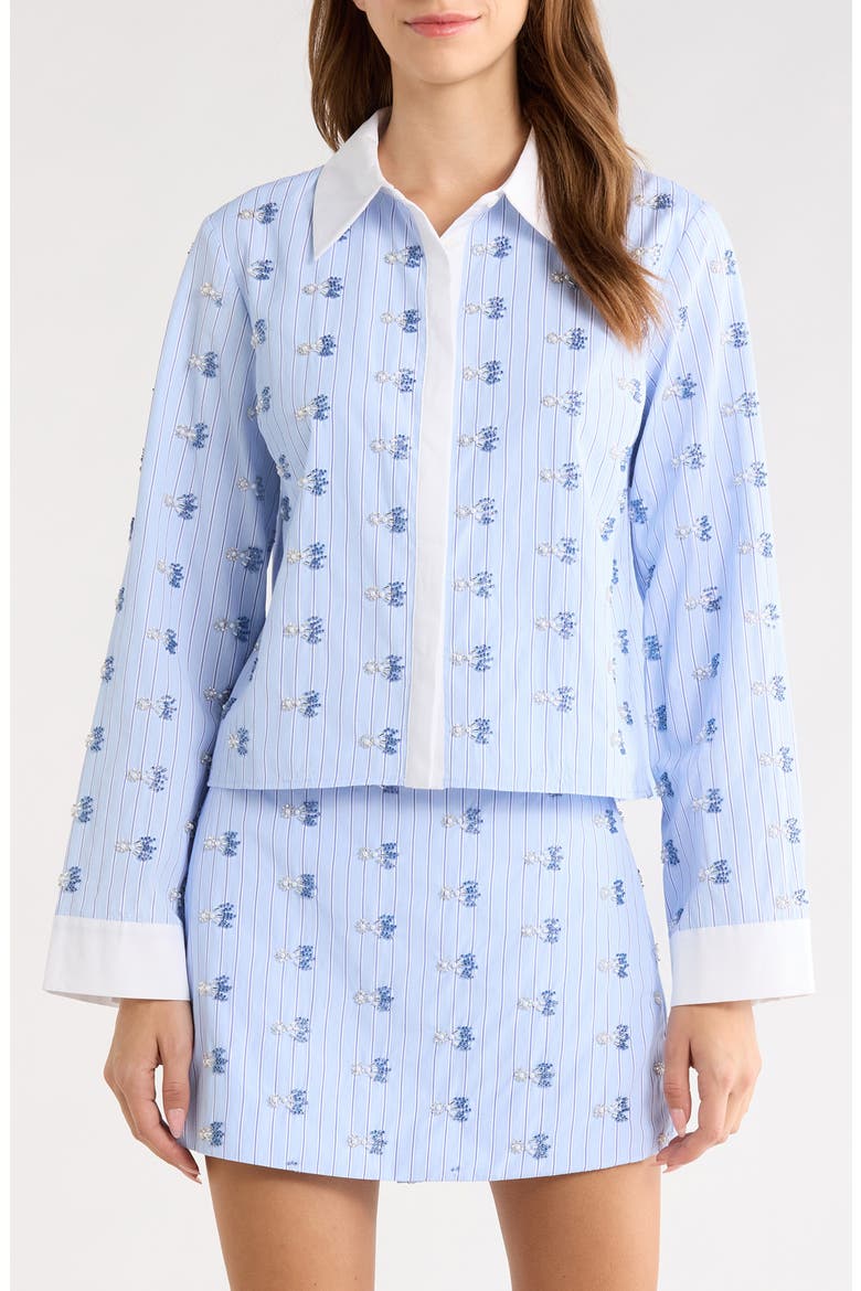Sabine Beaded Stripe Shirt