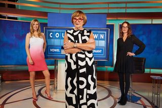 Anne Robinson with Countdown co-stars Rachel Riley and Susie Dent
