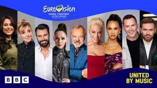 Composite of headshots of all the Eurovision 2023 presenters.