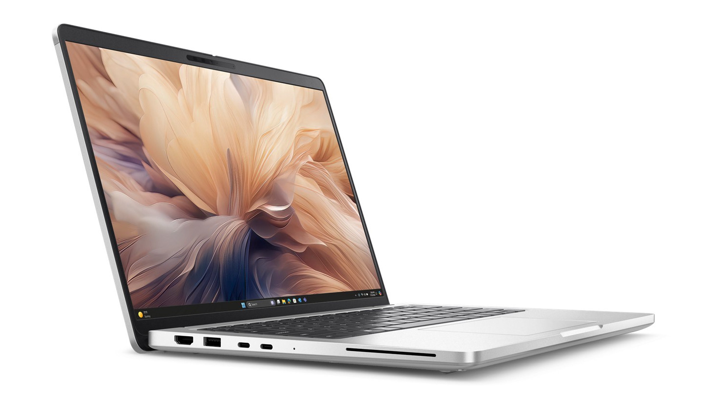 Dell 14 Plus Laptop viewed side-on