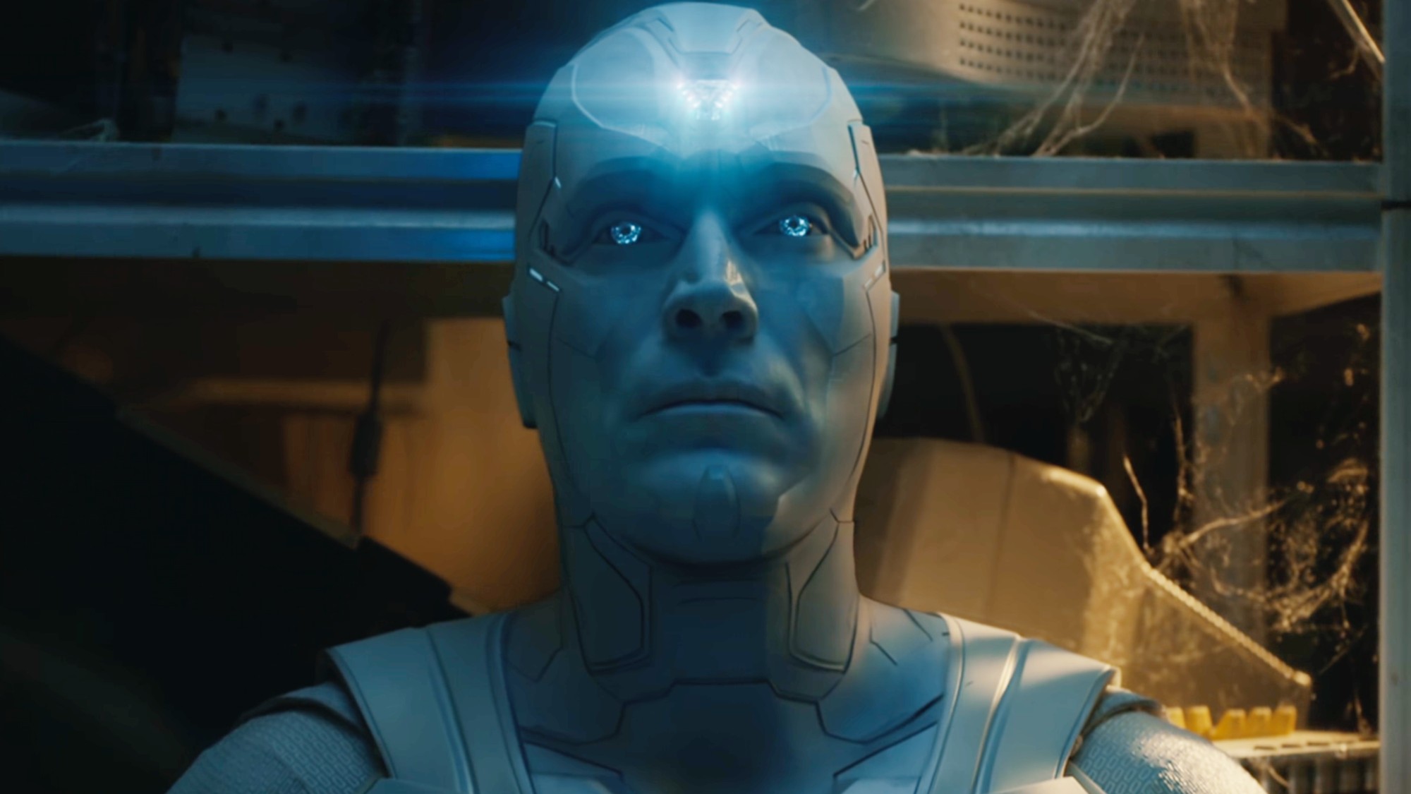 Vision charing into his mindsphere. His eyes are white and bluish.