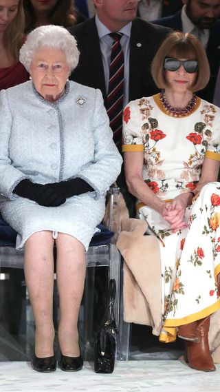 The late Queen Elizabeth II and Anna Wintour