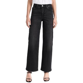 Jeans Wanita Frame Le Slim Palazzo, Hutchinson, Hitam, 28