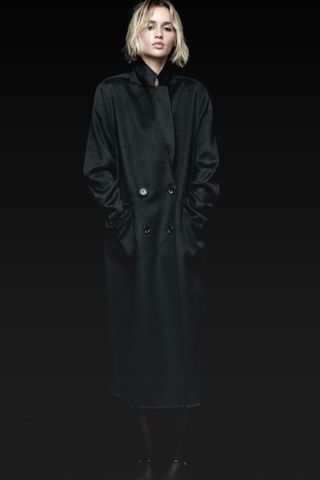 Wool Double-Breasted Oversize Coat