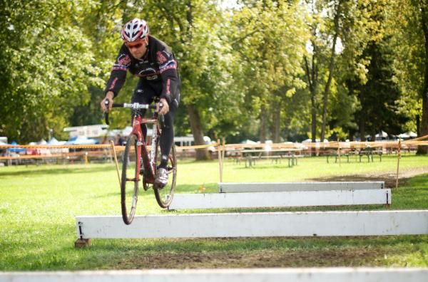 Page gives the bunny hop option a go, but he was convinced it would be quicker to just run 'em.
