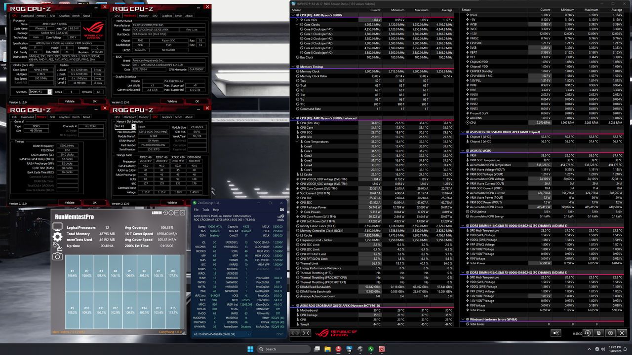 New G.Skill DDR5 memory/memory overclocks