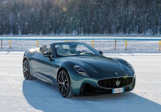 Maserati Grancabrio on Ice at the Ice St Moritz