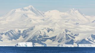 A photo of Cape Adare located west of the Wilkes Basin in East Antarctica.