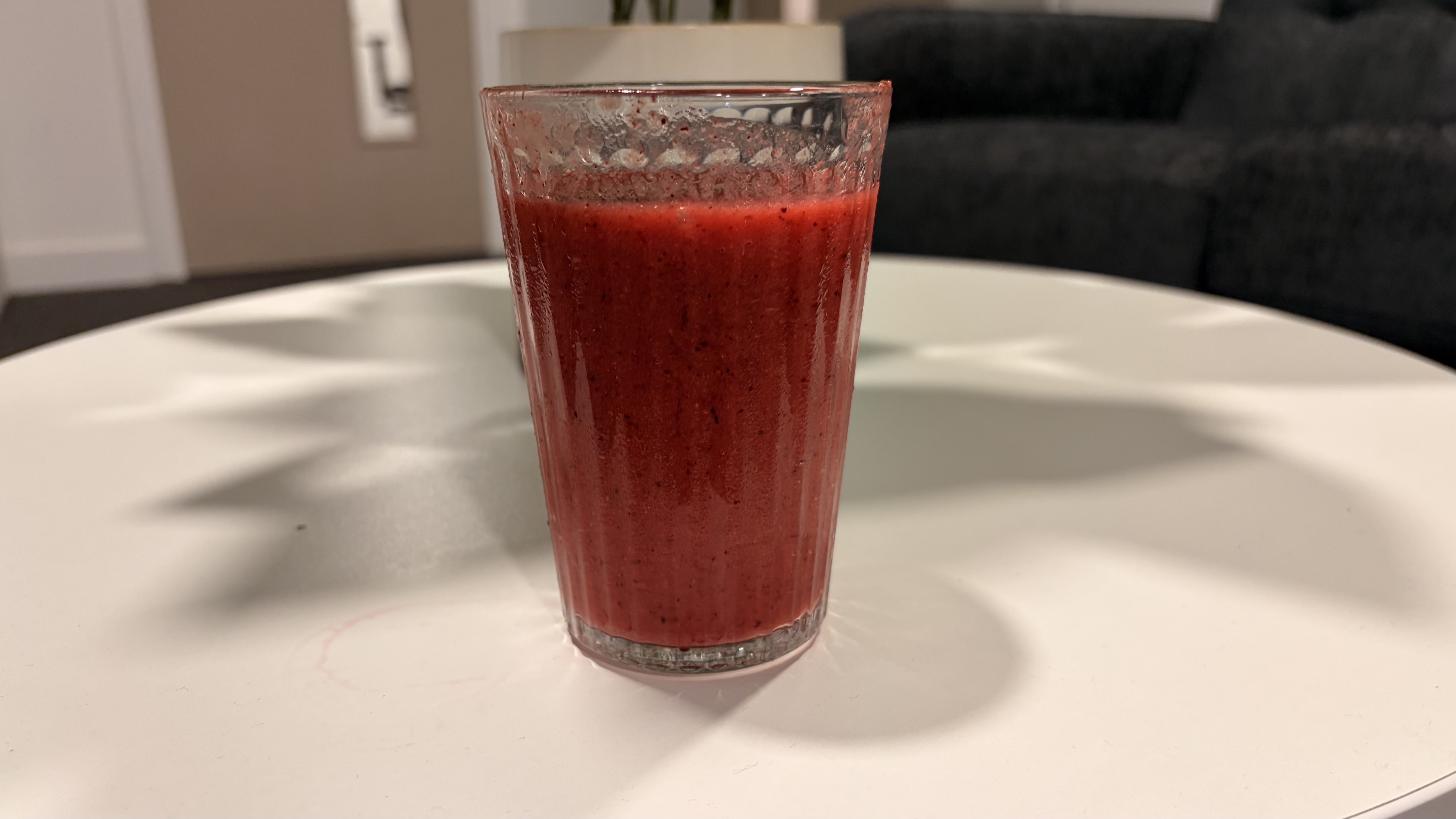 Smoothie made using the Tribest Backspin Blender