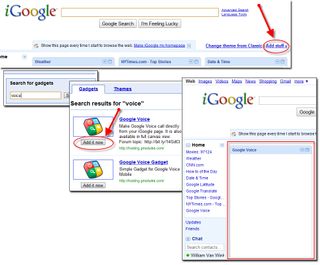 Voice Installation in iGoogle