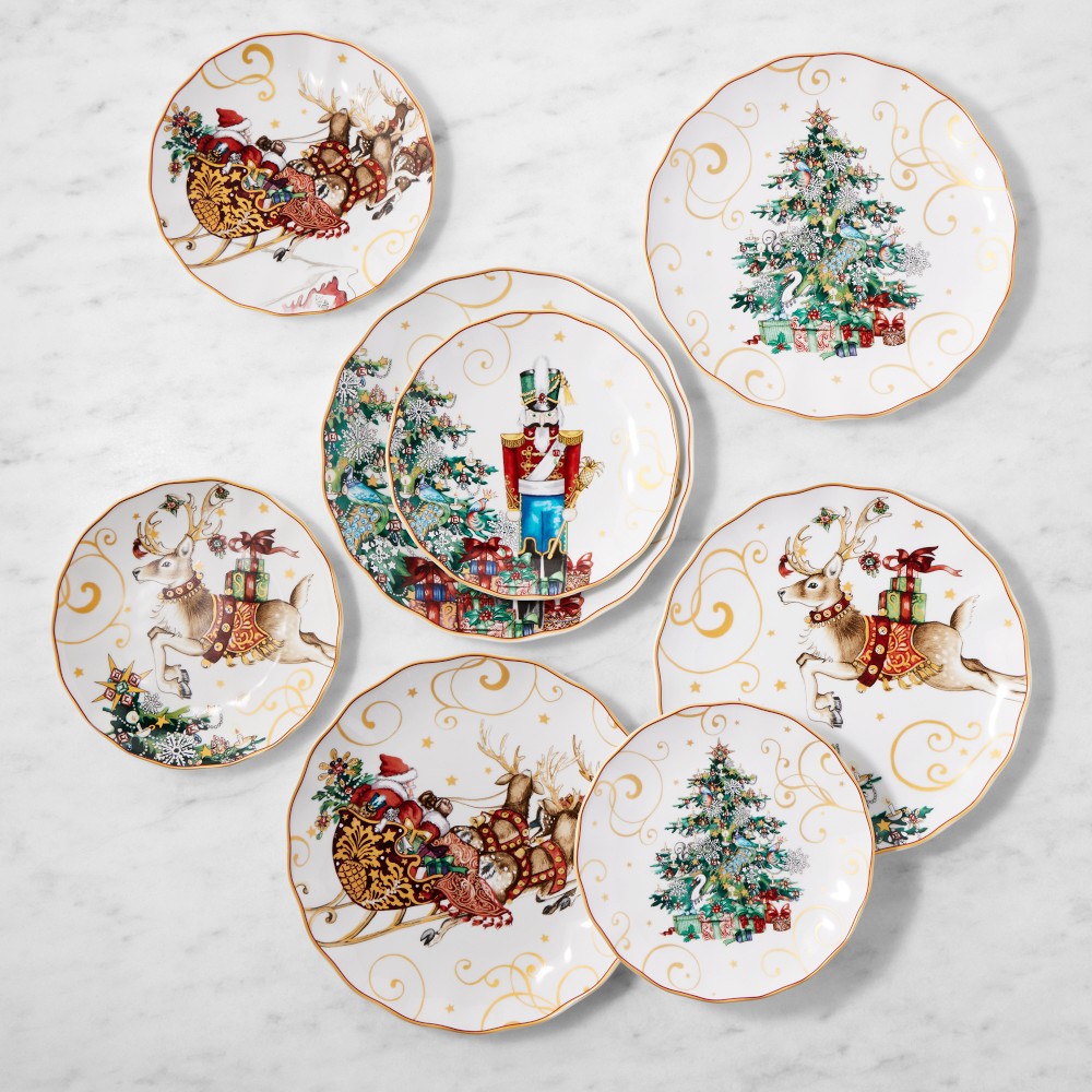 Williams-Sonoma, 'Twas the Night Before Christmas Mixed 16-Piece Dinnerware Set