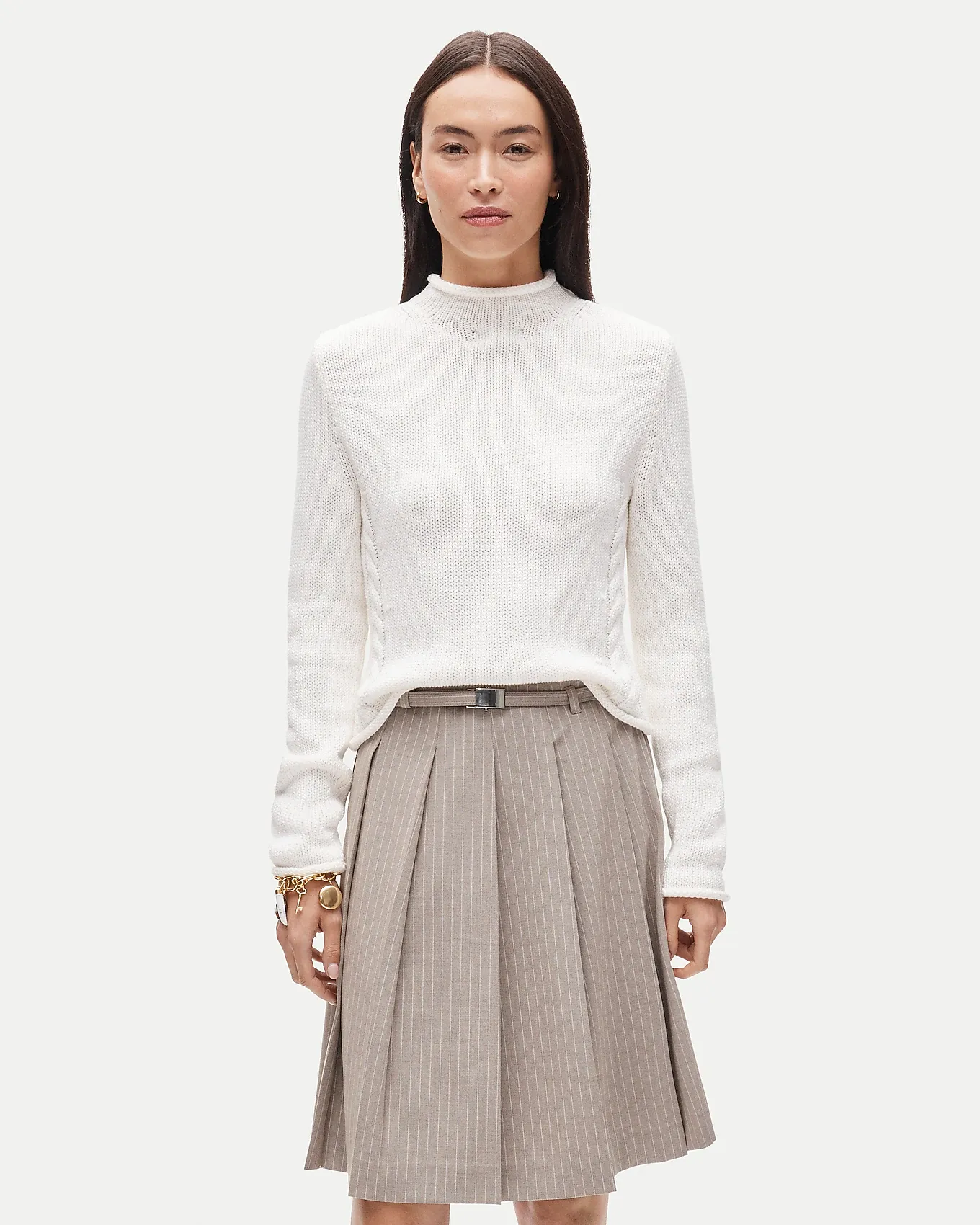 J.Crew, Rollneck Reversible Cardigan
