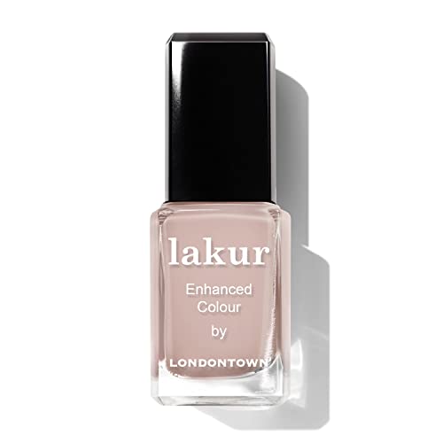 Londontown Lakur Nail Polish &amp;ndash; Nude &amp;amp; Brown Shades, Long-Lasting, Streak-Free, Chip-Resistant | 21+ Free Non-Toxic Vegan Nail Color, Strengthens &amp;amp; Hydrates Nails, 0.4 Fl Oz - Pampas Beige