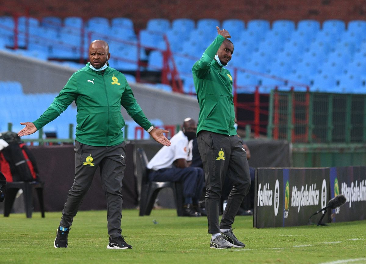 Manqoba Mngqithi and Rhulani Mokwena Head coach of Mamelodi Sundowns