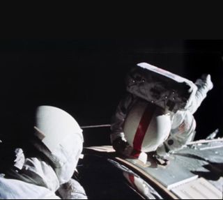 In the film, "Lunar Tribute," astronaut Charles Duke described the responsibility of being the "lifeline" for command module pilot Thomas K. Mattingly II, as Duke held his crewmate's oxygen source during a spacewalk between the moon and Earth.